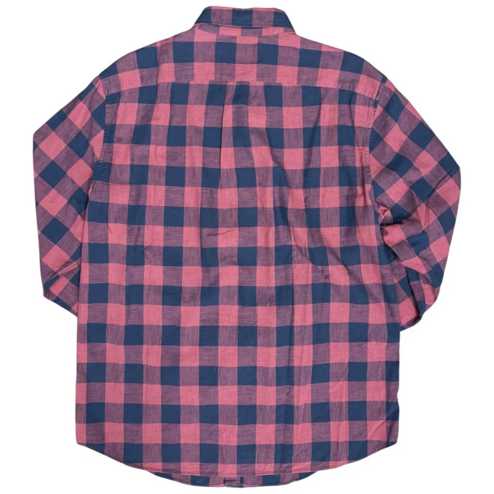EUC Men's J. CREW Checkered Plaid Long Sleeve‎ Button Down Shirt | Size L
